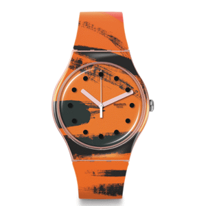 Swatch Barns-Grahams Orange and Red on Pink Watch